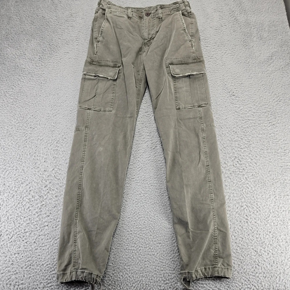 American Eagle Pants Mens 30x31* Green Slim Fit Lived In Cargo Mid Rise Military